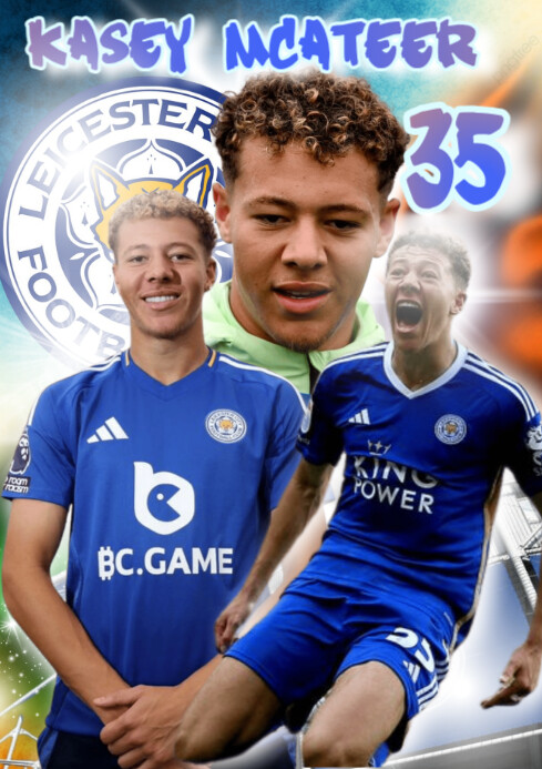 3d Kasey Mcateer Leicester City Football Player A4 template