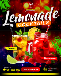 Black Cocktail Promotion Instagram Portrait Template