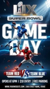 3d Lix Super Bowl Game Day Instagram Story template