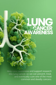 3d Lung Cancer Day Poster template
