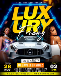 3d Luxury Friday Party Sexy Ladies Exclusive Posh Night Dj Club Event Advertisement Flyer Template I Instagram Portrait