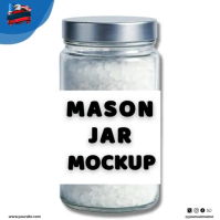 Белый Mason Jar Mockup Instagram Post Template
