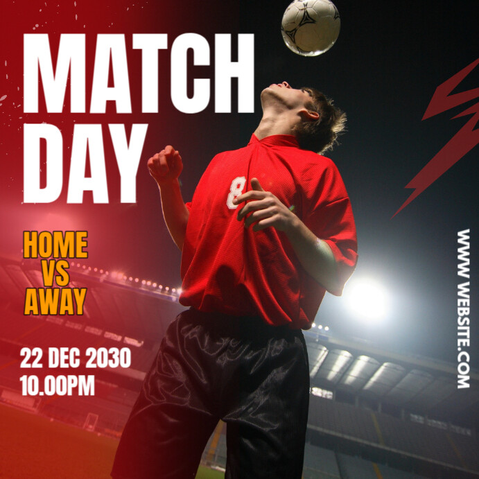 3d Match Day Instagram Post Template | PosterMyWall