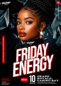 3d Maximalist Bad Sexy Girls Freaks Night Party Event Video Flyer A4 template