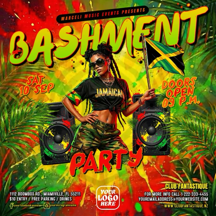 Yellow Party Event Instagram Ad Template | PosterMyWall