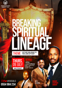 Brown Spiritual Event A4 Template