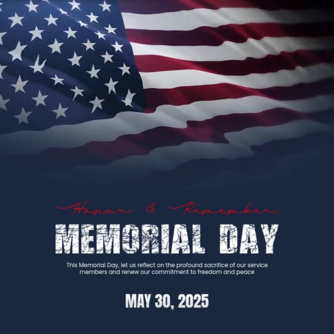 3d Memorial Day Greeting Video Instagram Post Template | PosterMyWall