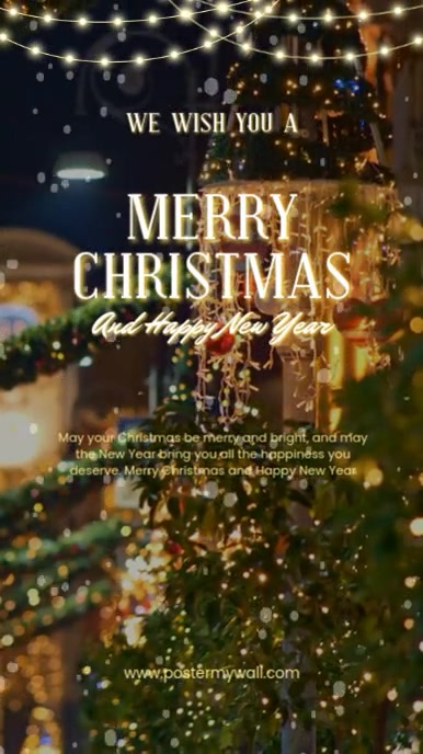 Plantilla de 3d Merry Christmas And Happy New Year Instagram Reel ...