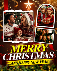 Brown Christmas Celebration Instagram Portrait Template