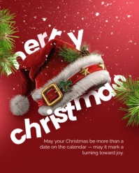 Rot Christmas Greeting Instagram Portrait Template