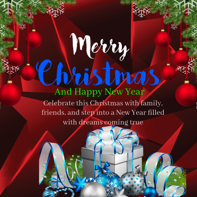 Copy of 3d Merry Christmas Instagram Post | PosterMyWall