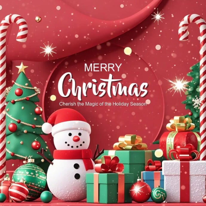 Copy of 3d Merry Christmas Instagram Post | PosterMyWall