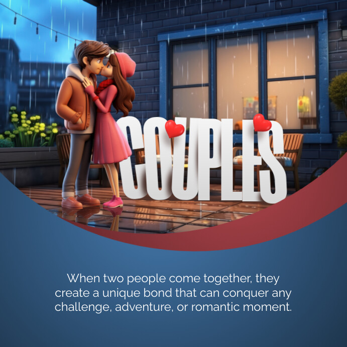 3d National Couple's Day Instagram Post template