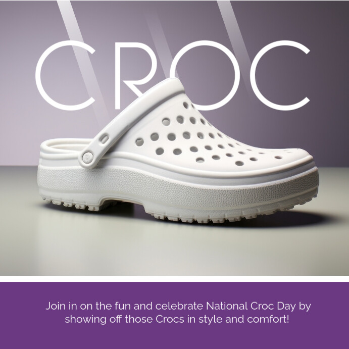 Crocs Design Post 3d National Croc Day Instagram Post Template | PosterMyWall