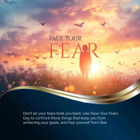 3d National Face Your Fears Day Instagram Post template