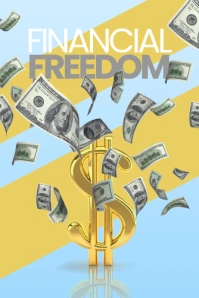 3d National Financial Freedom Day Poster template