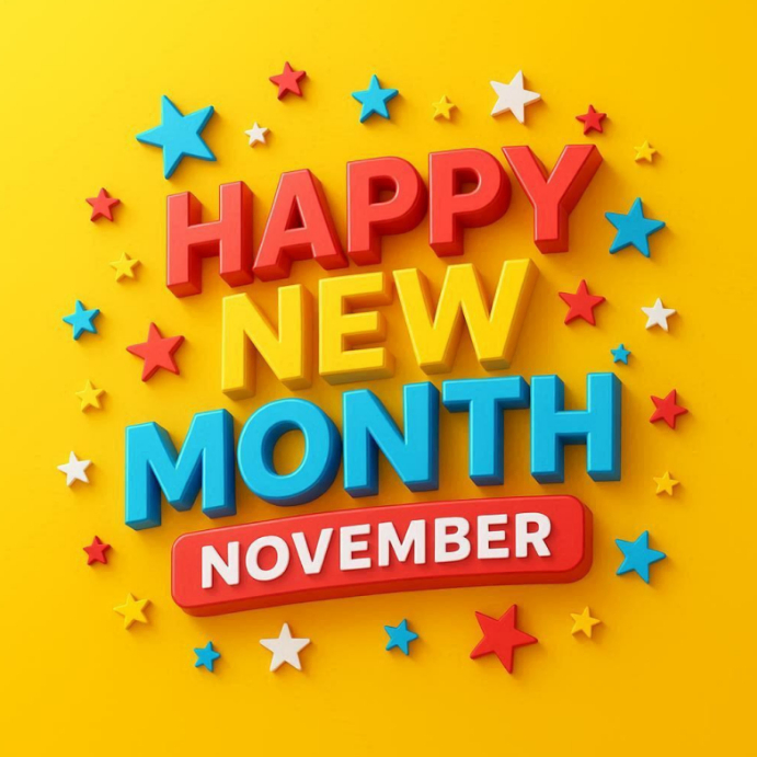 3d November Glow Template | PosterMyWall