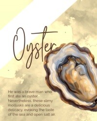 3d Oyster Day Instagram Portrait template