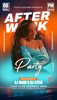 3d Party Flyer Business Card Wizytówka template