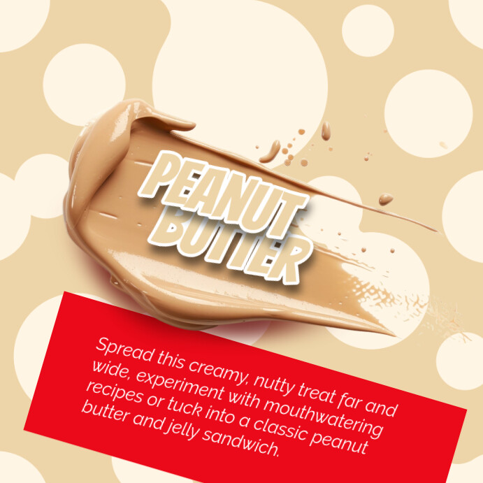 3d Peanut Butter Day Instagram Post template
