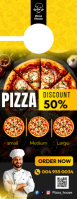 3d Pizza Restaurant Delivery Promotion Advertisement Marketing Pull Up Banner Poster Template Flyer Zawieszka na drzwi