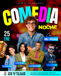 3d Plantilla De Volante De Invitación A Evento De Comedia De Micrófono Abierto Instagram Portrait template