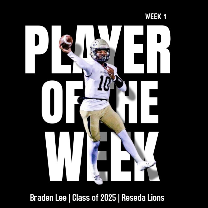 3d Player Of The Week  Instagram Post template