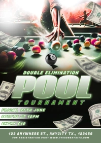 3d Pool Tournament  A4 template