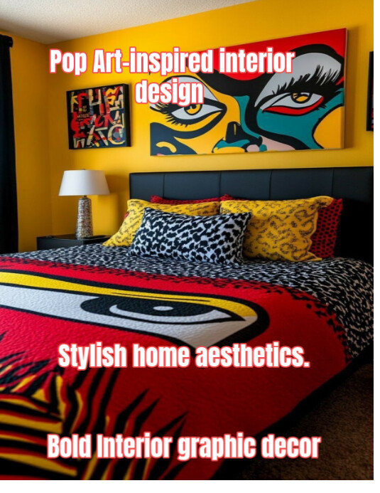 3d Pop Art-inspired Interior Decoration Template Flyer (us Letter)