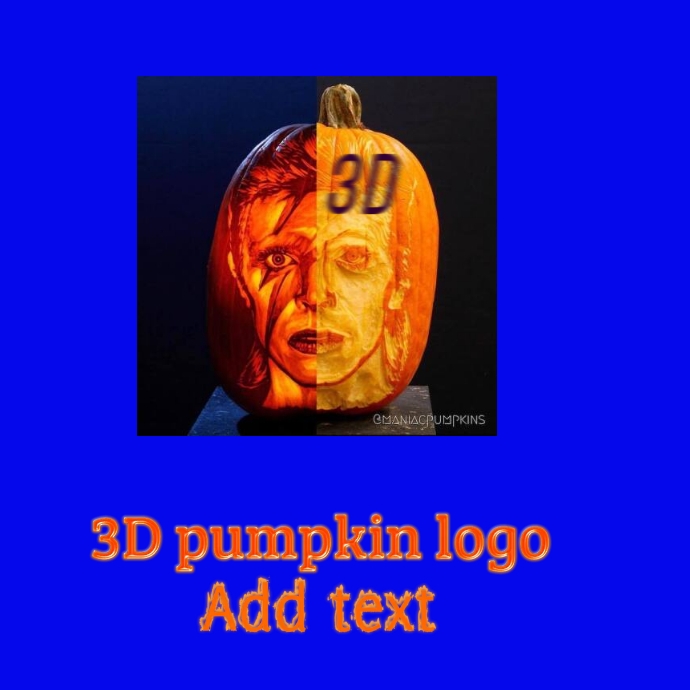 Copy of 3d pumpkin carving contest logo design templ PosterMyWall Copy of 3d pumpkin carving contest logo design templ PosterMyWall