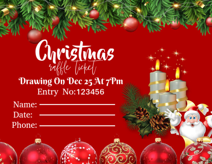 3d Raffle Ticket, Merry Christmas Flyer Design And Free Download Flyer ...