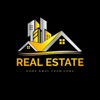 3D Real Estate House Company business logo design Editable template Ilogo