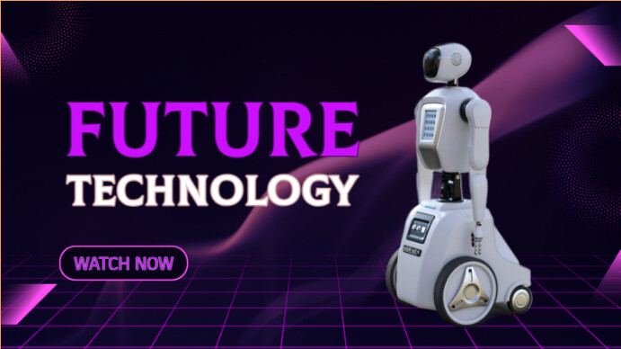 3D Robot  Futuristic Robot  Technology YouTube Thumbnail template