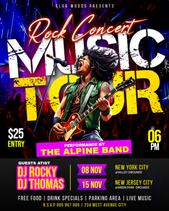 Concert Graphics Examples 3d Rock Concert Music Tour Live Band Performance Show Festival Gig ...