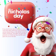 3d Saint Nicholas Day Instagram Post template