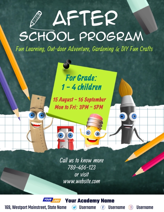 3D School program flyer template (1) | PosterMyWall