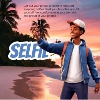 3d Selfie Day Instagram Post template