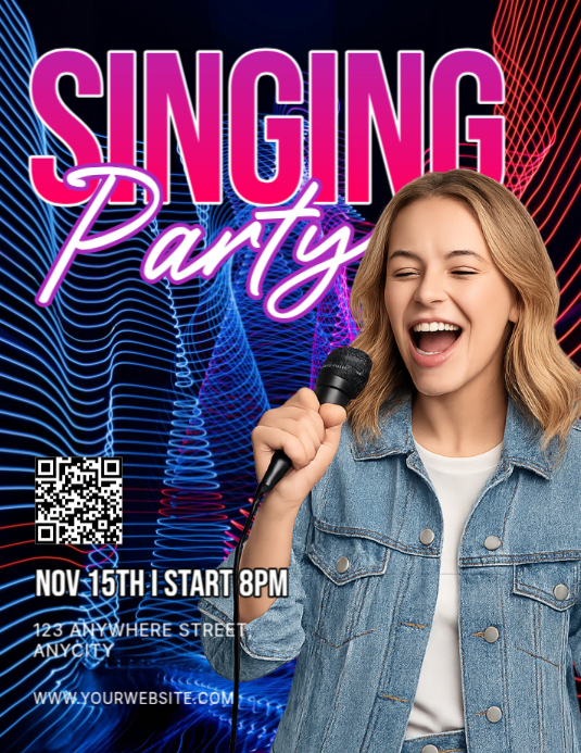 Black Singing Party Flyers Template | PosterMyWall
