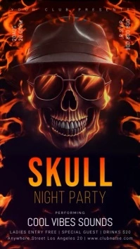 3d Skull Night Party Instagram Ad Instagram S template