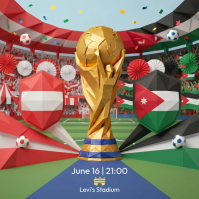 3D Soccer Championship Event Instagram Post Instagram-Beitrag template