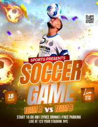 3d Soccer Game Tournament Flyer Flyer (us Letter) template