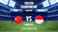 3d Soccer Or Football Championship Schedule Digital Display (16:9) template