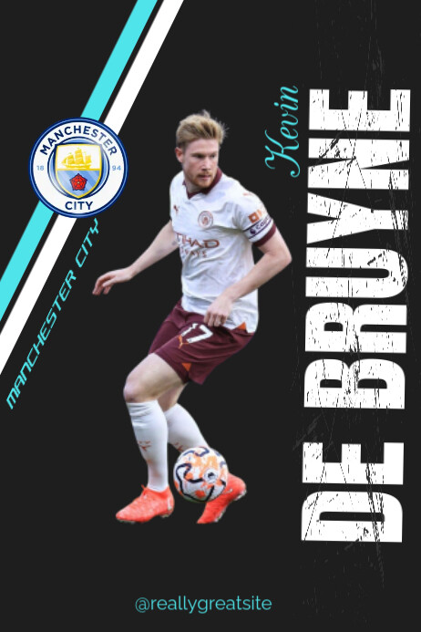 3d Soccer Profile Poster template