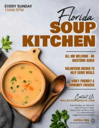 3d Soup Kitchen Flyer (us Letter) Volante (Carta US) template