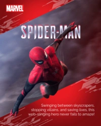 3d Spider Man Day Instagram Portrait template