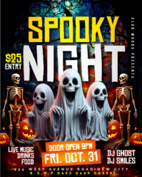 3d Spooky Night Halloween Club Lounge Dj Music Party Event Advertisement Invitation Flyer Template I Instagram Portrait