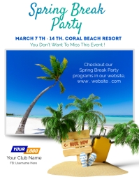 Spring Break Party Design Template | PosterMyWall