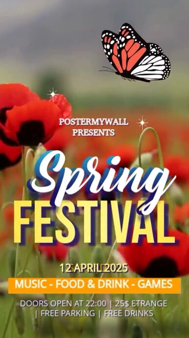 3d Spring Festival Tampilan Digital (9:16) template