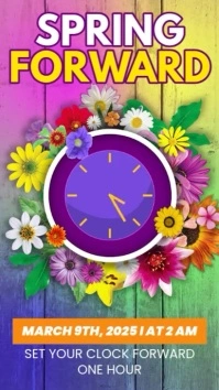 3d Spring Forward Reel Instagram template