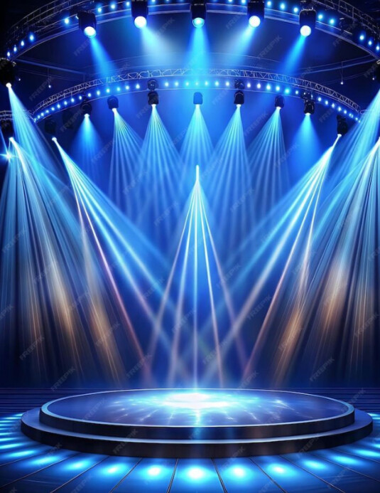 3d Stage Spotlights  Flyer (us Letter) template